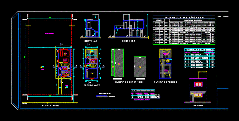 Single Family Home DWG Block for AutoCAD