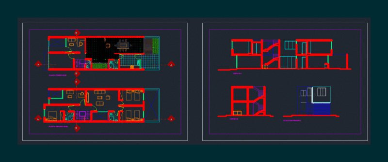 Single Family Home DWG Block for AutoCAD