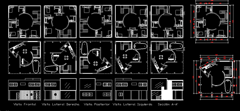 Single Family Home DWG Block for AutoCAD