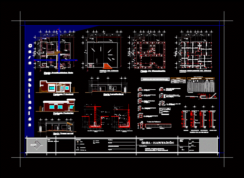 Single Family Home DWG Block for AutoCAD