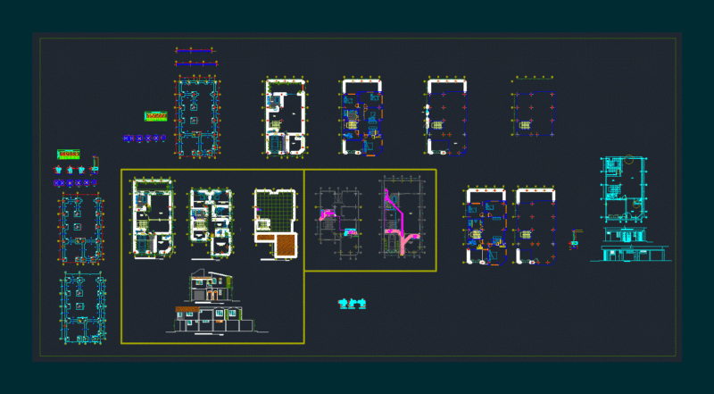 Single Family Home DWG Detail for AutoCAD