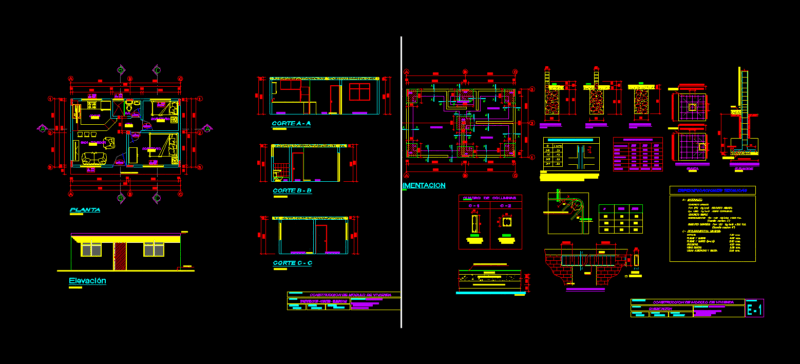 Single Family Home DWG Detail for AutoCAD