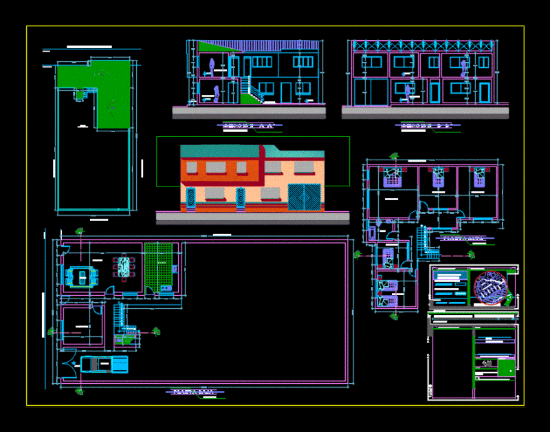 Single Family Home DWG Full Project for AutoCAD