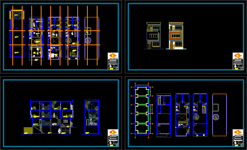 Single Family Home DWG Full Project for AutoCAD