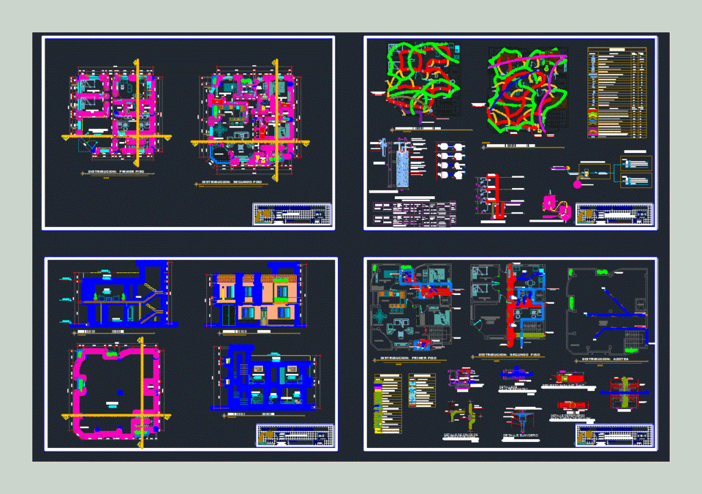 Single Family Home DWG Plan for AutoCAD