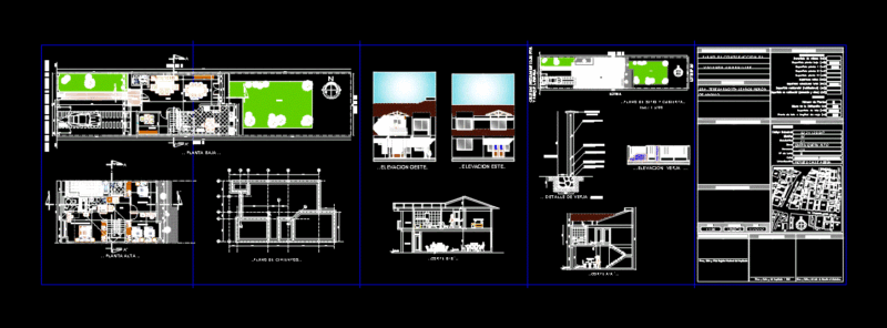 Single Family Home DWG Plan for AutoCAD