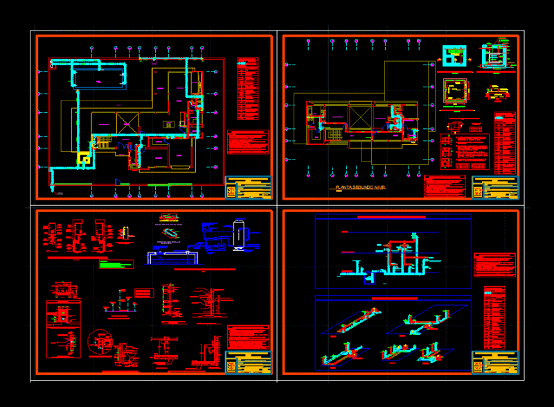 Single Family Home DWG Plan for AutoCAD