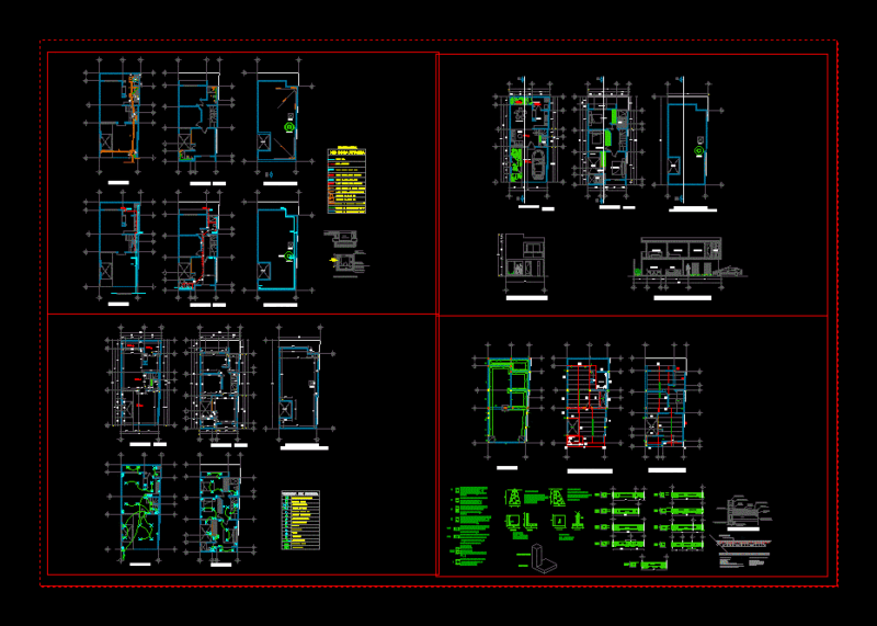 Single Family Home DWG Plan for AutoCAD