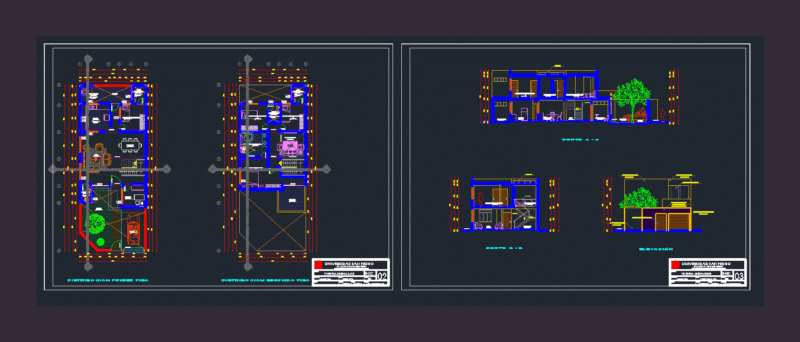 Single Family Home DWG Plan for AutoCAD
