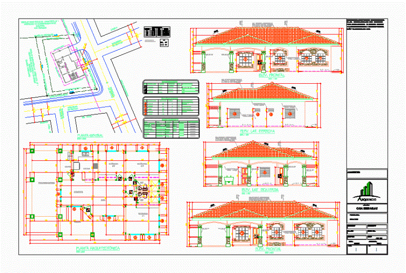 Single Family Home DWG Plan for AutoCAD