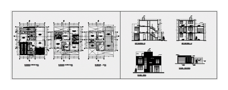 Single Family Home DWG Plan for AutoCAD