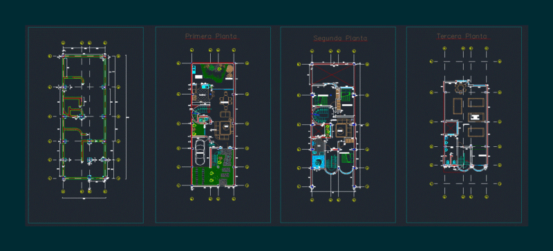 Single Family Home DWG Plan for AutoCAD