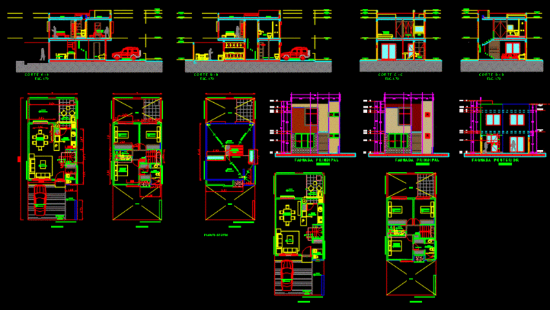 Single Family Home DWG Plan for AutoCAD