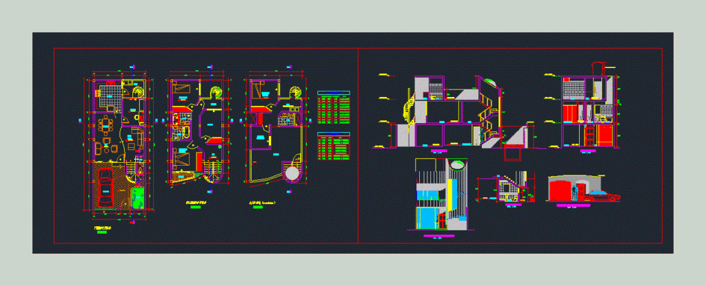 Single Family Home DWG Plan for AutoCAD
