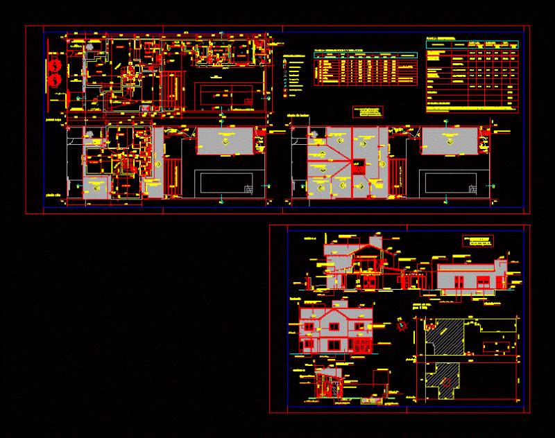 Single Family Home DWG Section for AutoCAD