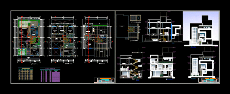 Single Family Home DWG Section for AutoCAD