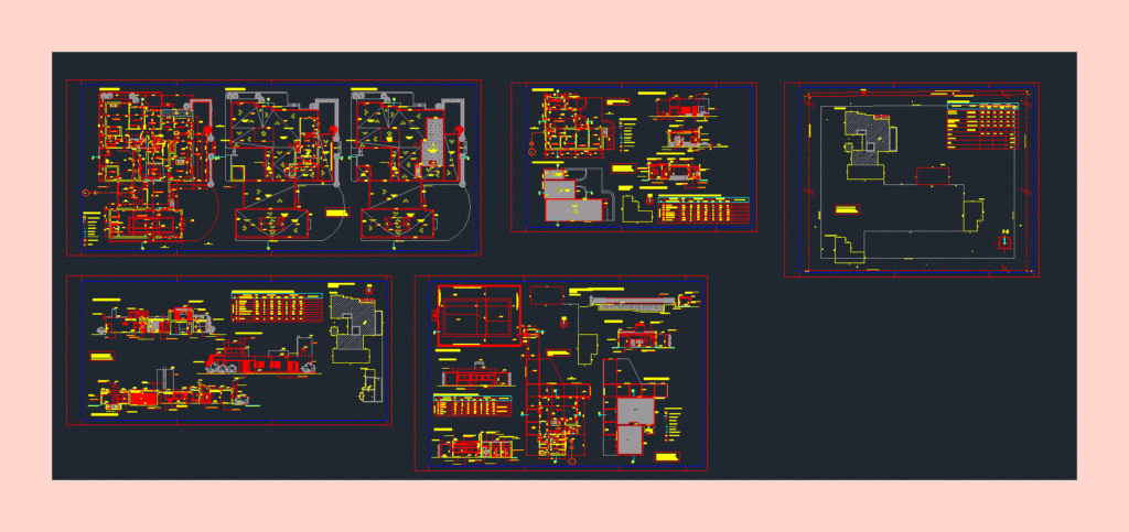 Single Family Home DWG Section for AutoCAD