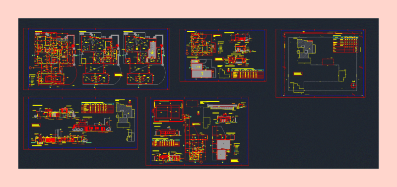 Single Family Home DWG Section for AutoCAD