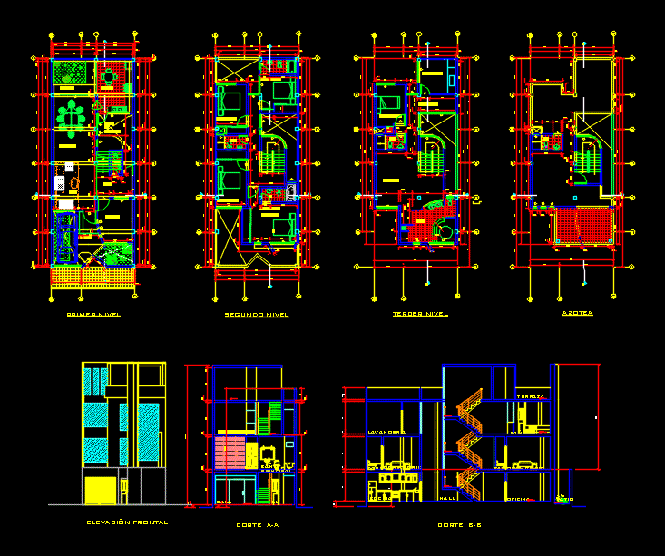 Single Family Home DWG Section for AutoCAD • Designs CAD