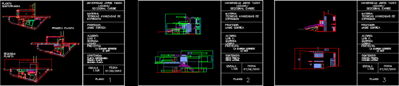 Single Family Home DWG Section for AutoCAD