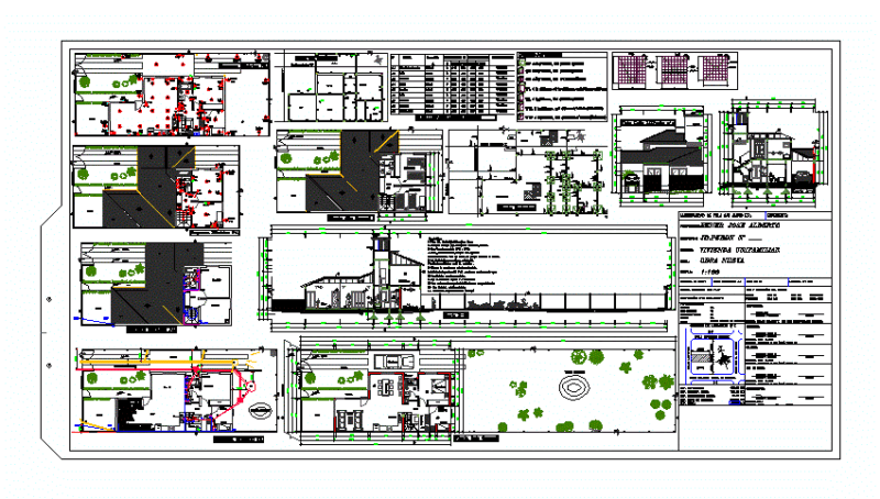 Single Family Home DWG Section for AutoCAD