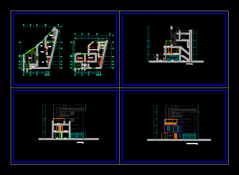 Single Family Home DWG Section for AutoCAD