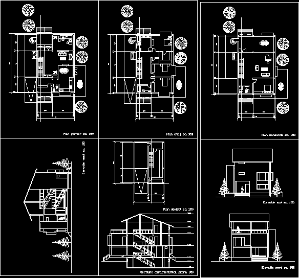 Single Family House DWG Plan for AutoCAD