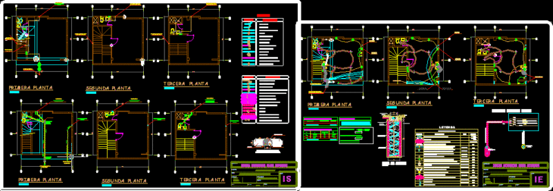 Single Family Housing DWG Section for AutoCAD
