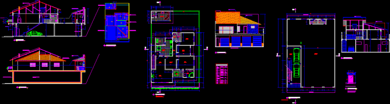 Single Family Residence DWG Block for AutoCAD
