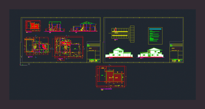 Single Family Residence DWG Block for AutoCAD