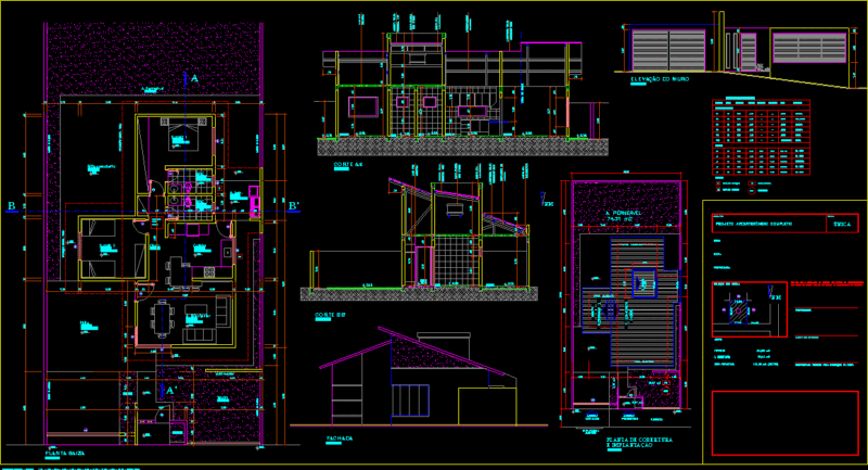 Single House 80m2 DWG Block for AutoCAD