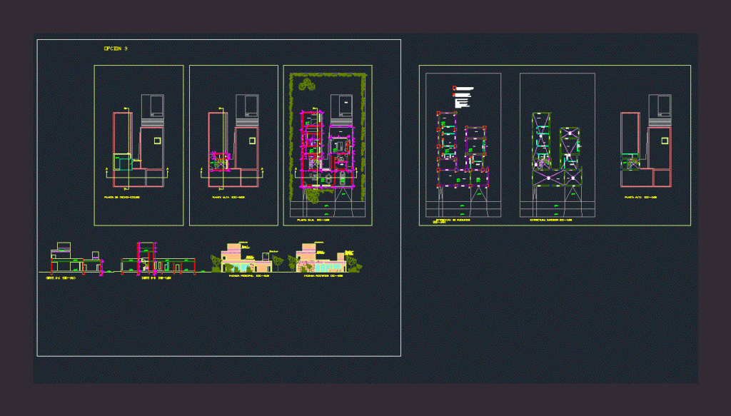 Single House DWG Block for AutoCAD
