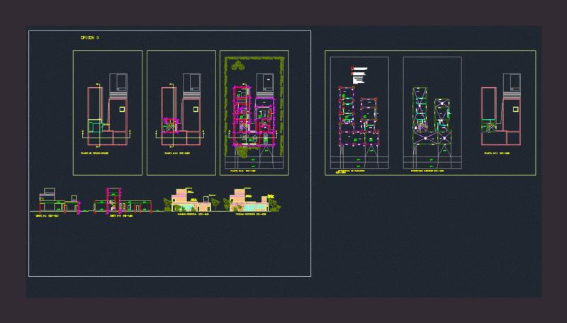 Single House DWG Block for AutoCAD