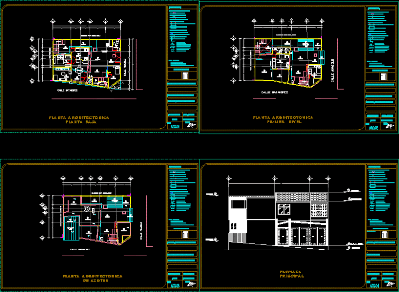 Single House DWG Block for AutoCAD