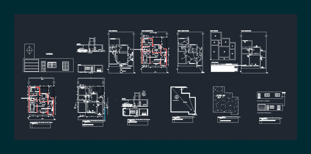 Single Houses DWG Plan for AutoCAD