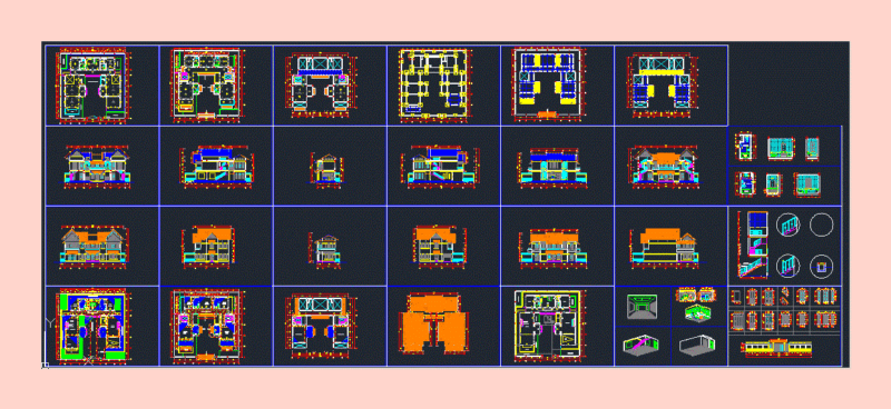 Single Houses DWG Plan for AutoCAD