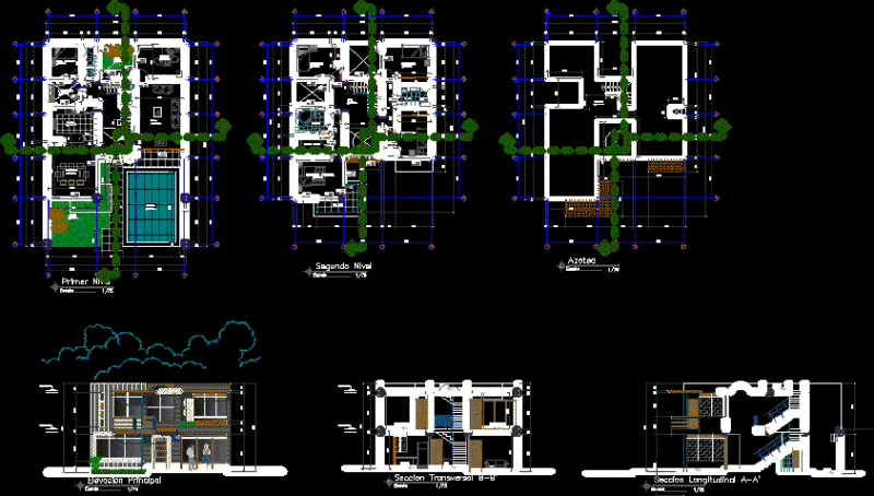 Single Housing DWG Block for AutoCAD