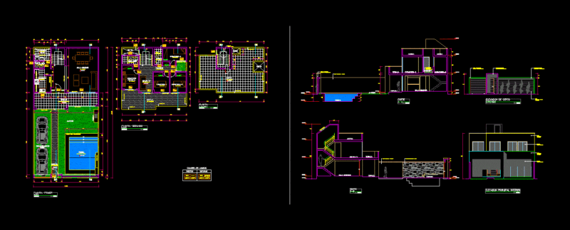 Single Housing DWG Block for AutoCAD