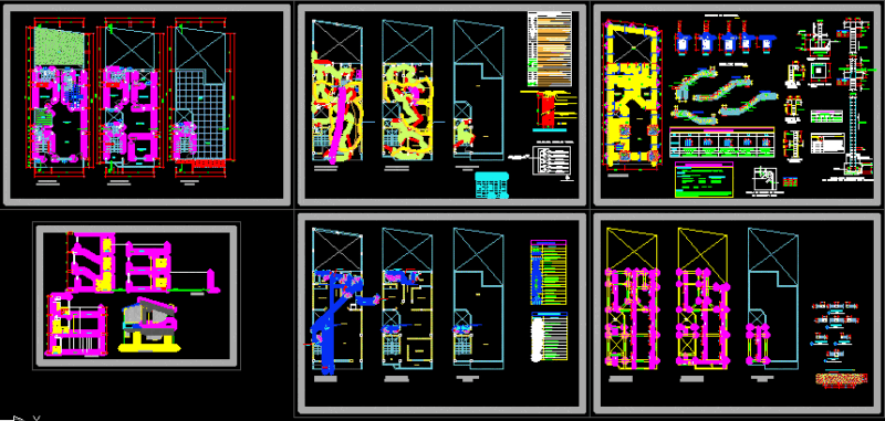 Single Housing DWG Block for AutoCAD