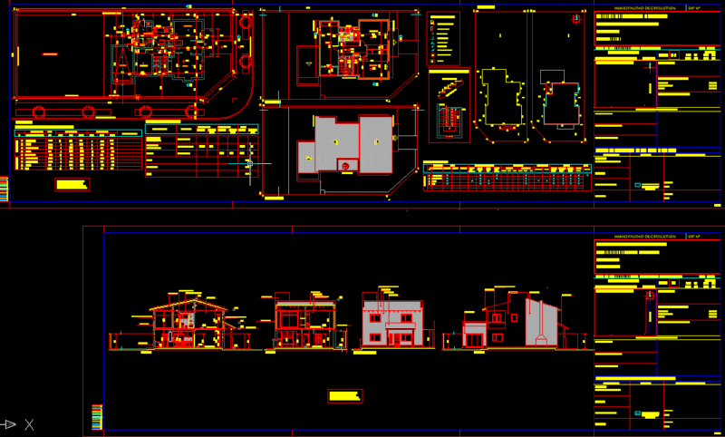 Single Housing DWG Block for AutoCAD