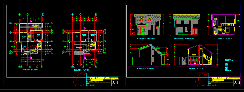 Single Housing DWG Section for AutoCAD