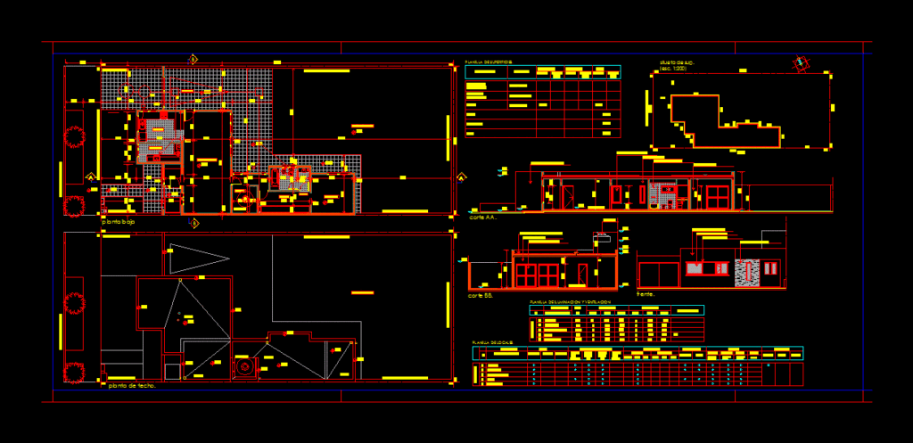 Single Housing DWG Section for AutoCAD