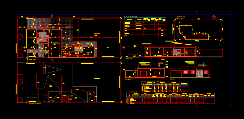 Single Housing DWG Section for AutoCAD