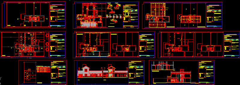 Single Housing DWG Section for AutoCAD