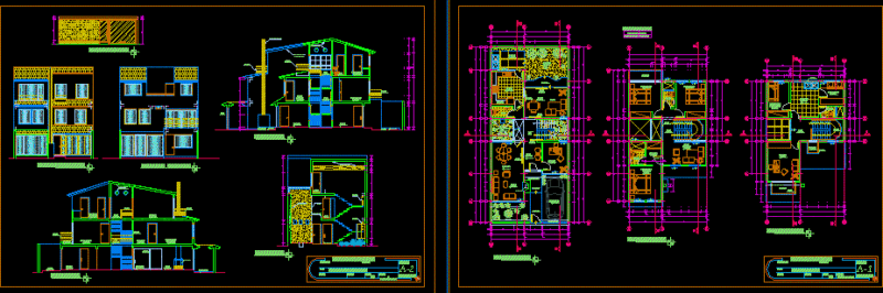 Single Housing DWG Section for AutoCAD