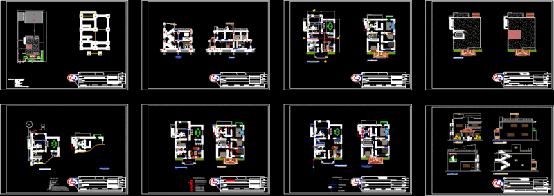 Single Housing DWG Section for AutoCAD