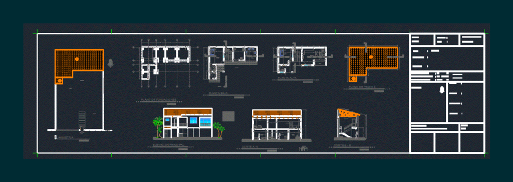 Single Housing Two Plants DWG Block for AutoCAD