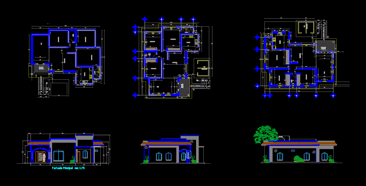 Dwg чертежи загородных домов