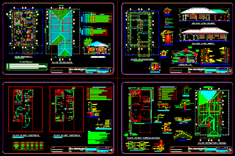 Sinple House DWG Block for AutoCAD