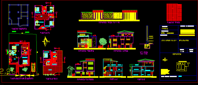 Small Chalet DWG Block for AutoCAD